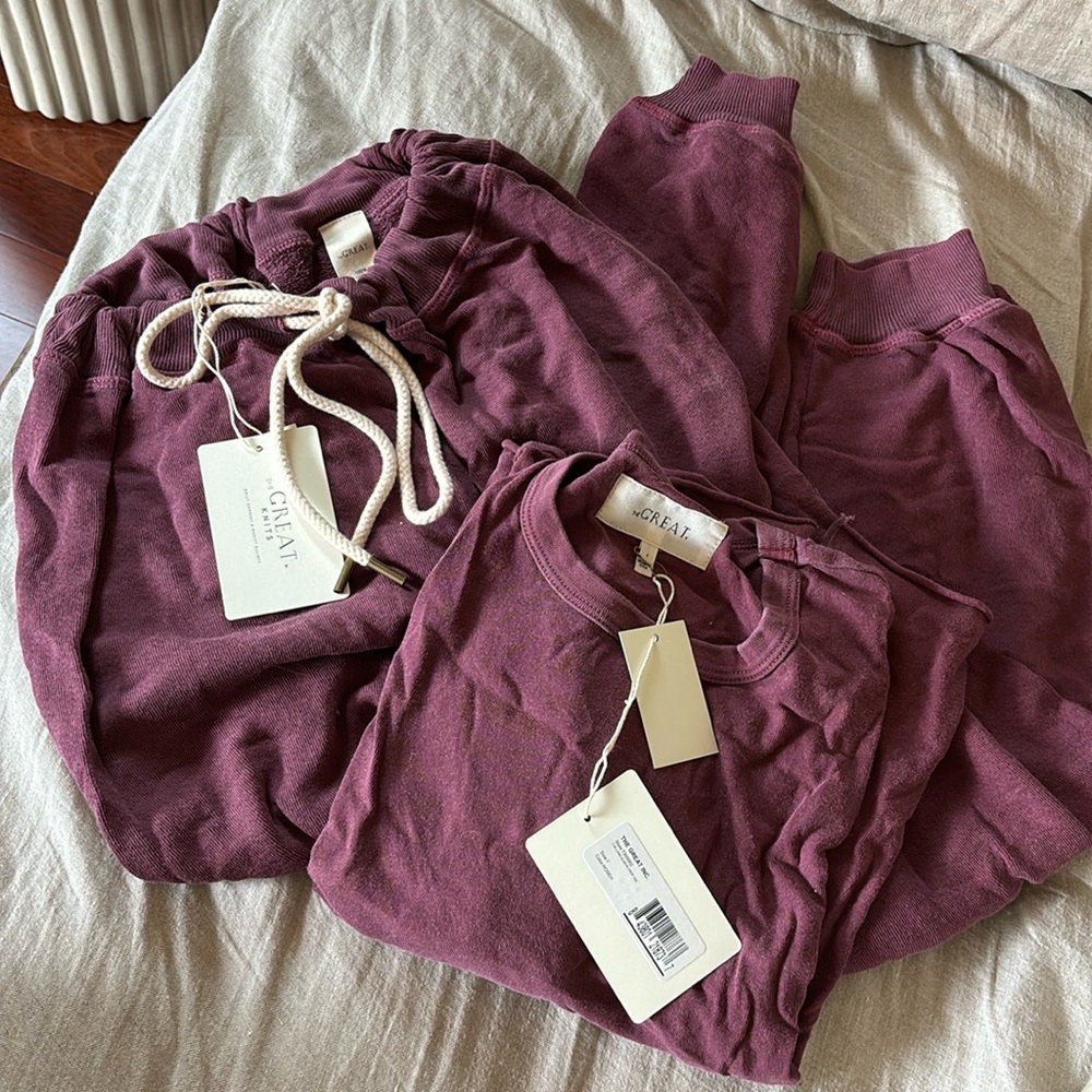 The Great knit set - pants size 2/top size 1 - color ROSEH